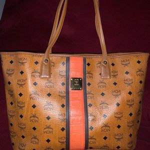 MCM Bag Leather Orange Rudic Cognac Monogram
Visetos Canvas Tote